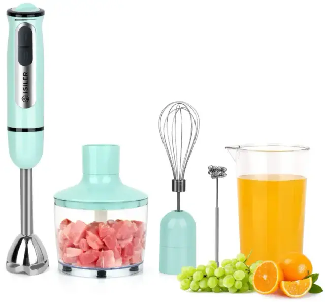 ISILER 5-in-1 hand blender and attachments
