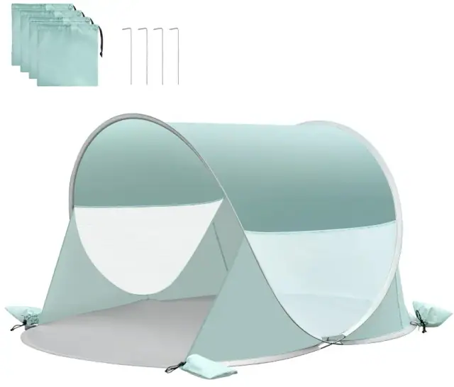 ISILER pop-up beach tent and carrying accessories